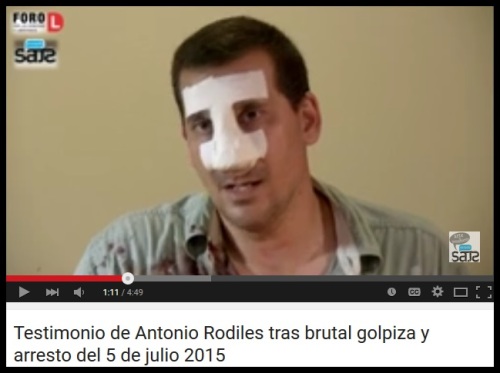 Antonio Rodiles making a statement after his arrest